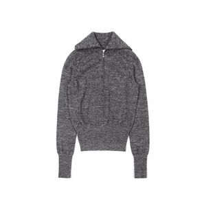 ISABEL MARANT ETOILE Wool blend hooded sweater with zip detail